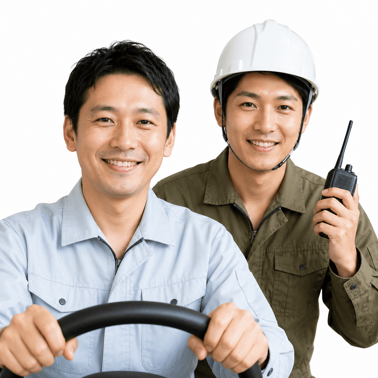 ドライバーと技術職の人物